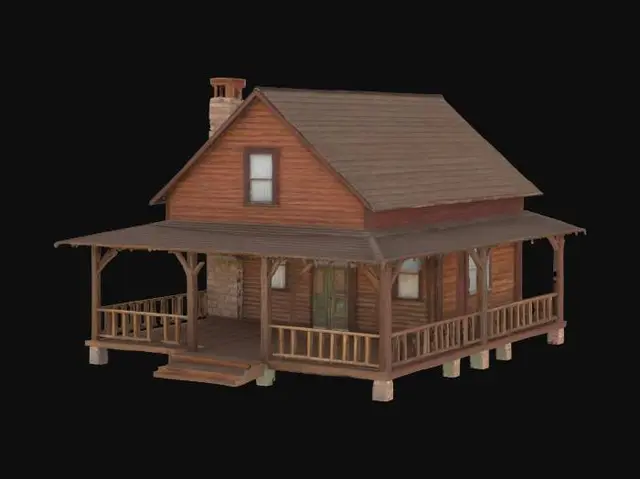 3D model for old west home, 1800's