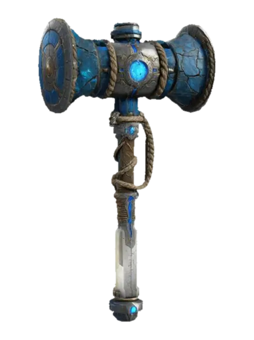#ChronoForgeWeapon#, Create a massive warhammer that combines prehistoric strength, medieval design,… - Metallic AI 생성 3D 모델