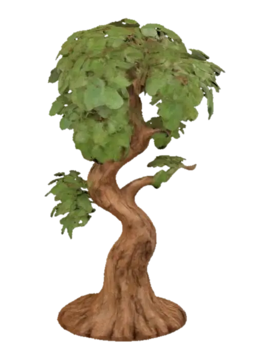 #valentine#, Design a stylized tree whose leafy canopy forms a heart shape. The… 3D model, vytvořený pomocí AI