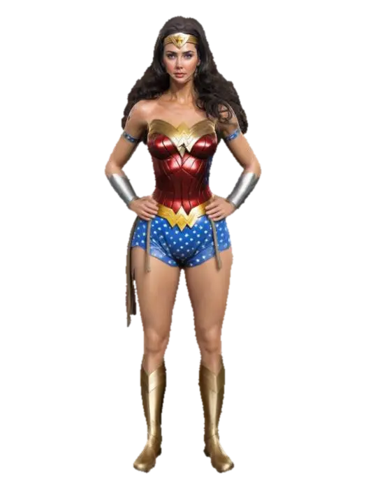 #women#, Create a detailed, realistic 3D model of Lynda Carter as Wonder Woman,… - Wonderwoman 3D model, vytvořený pomocí AI
