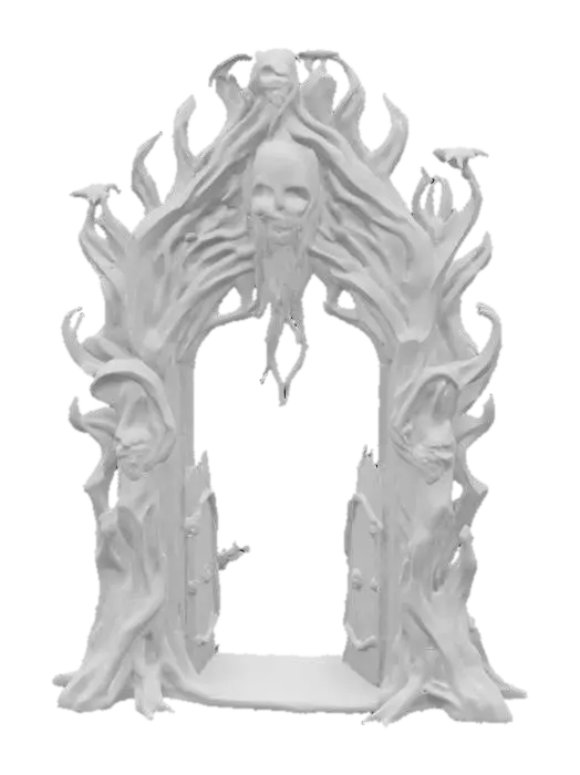 3D model for #arch#, twisted, creepy nightmare themed archway