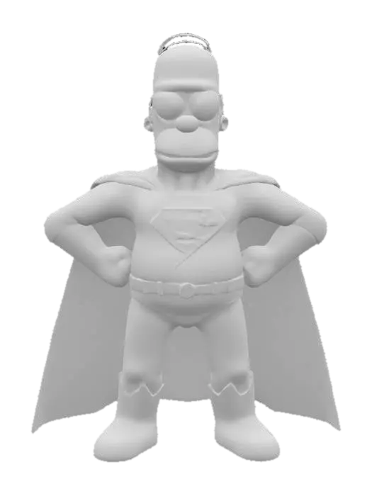 3D model for homer Simpson superman