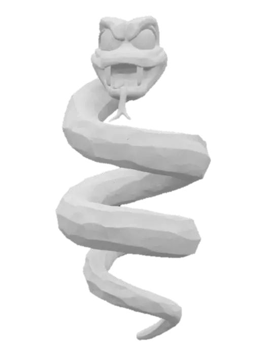 3D model for Purple Spiral Serpent, #SketchTo3D#