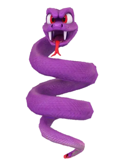 3D model for Purple Spiral Serpent, #SketchTo3D#