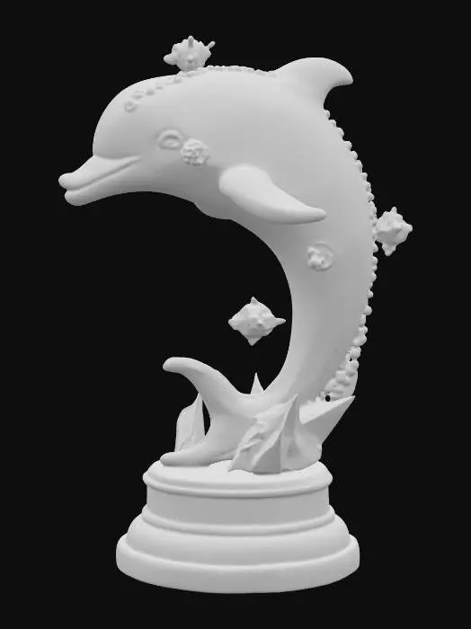 3D model for Golden Dolphin Elegance, #PBR#
