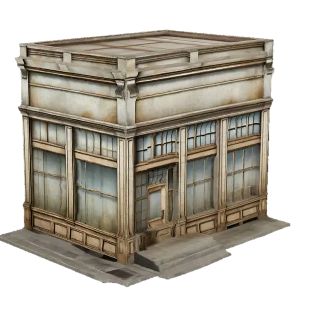 Silent Storefront - Commercial 3D model, vytvořený pomocí AI