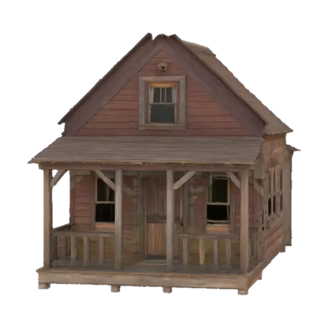 3D model for old west home, 1800's