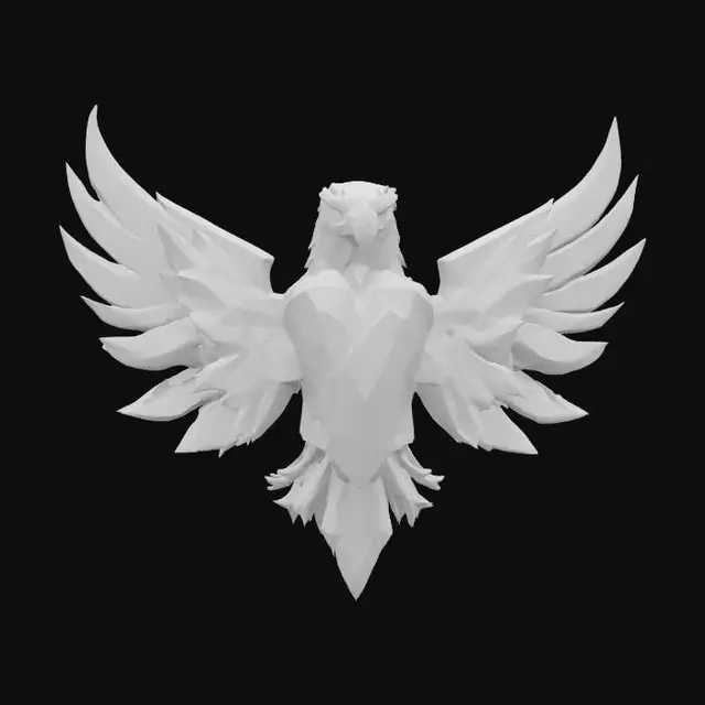 3D model for #emblem#, Electric Super powerful eagle emblem
