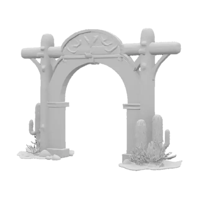 3D model for #arch#,old west themed archway
