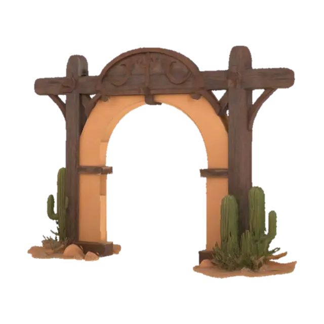 3D model for #arch#,old west themed archway