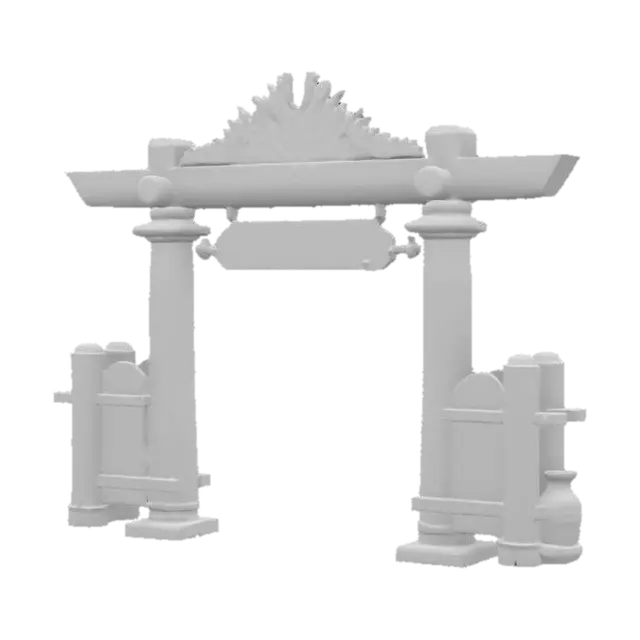 3D model for #arch#,old west themed archway