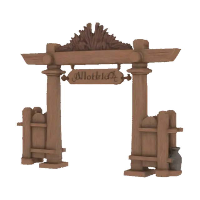 3D model for #arch#,old west themed archway