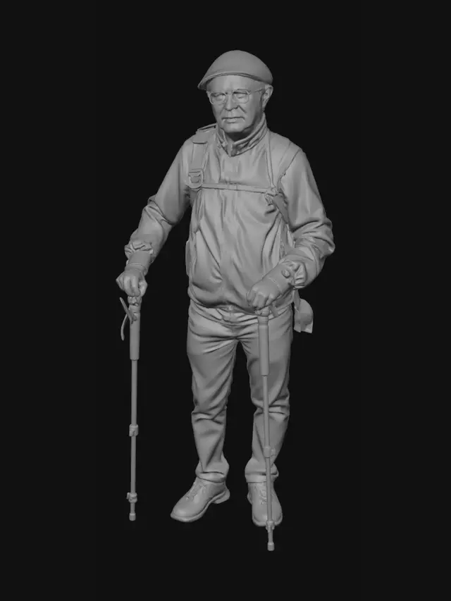 3D model for Elder Hiker in the Park