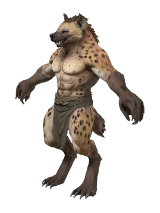 Gnoll1 - Gnoll 3D model, vytvořený pomocí AI