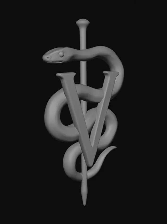 3D model for Golden Rod of Asclepius