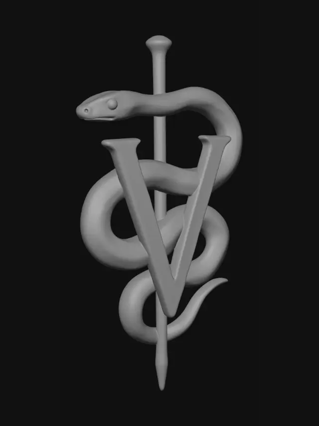3D model for Golden Rod of Asclepius