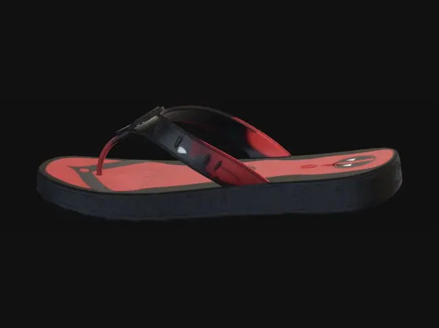 3D model for créer des tongs gauche et droit en ajoutant les katanas deadpool