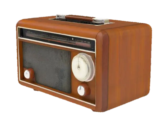 1970s antique radio, game asset 3D model, vytvořený pomocí AI