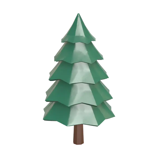 Realistic Cartoon Tree 3D model, vytvořený pomocí AI