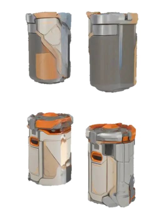 Futuristic Capsules - Vessels 3D model, vytvořený pomocí AI