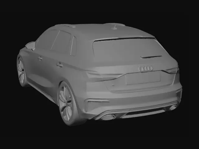 3D model for White sporty hatchback