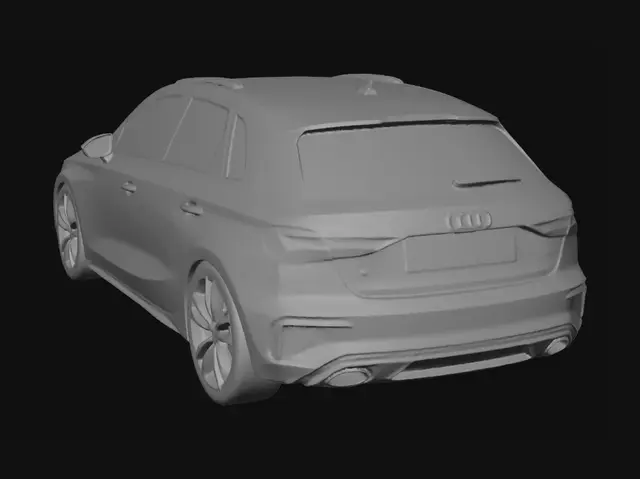 3D model for White sporty hatchback