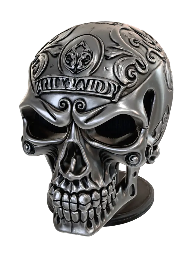 3D model for harley davidson açık hava filtresi kuru kafa  kuru kafa arkası düz olsun