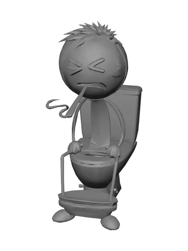3D model for Cigarette Break in the Bathroom