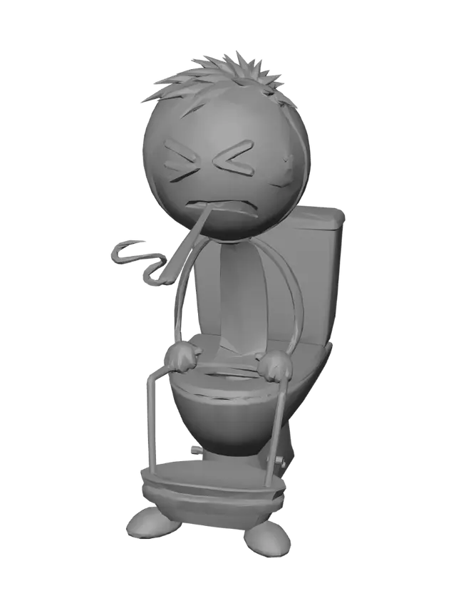 3D model for Cigarette Break in the Bathroom