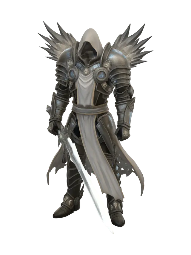 Tyrael Archangel - Angels 3D model, vytvořený pomocí AI