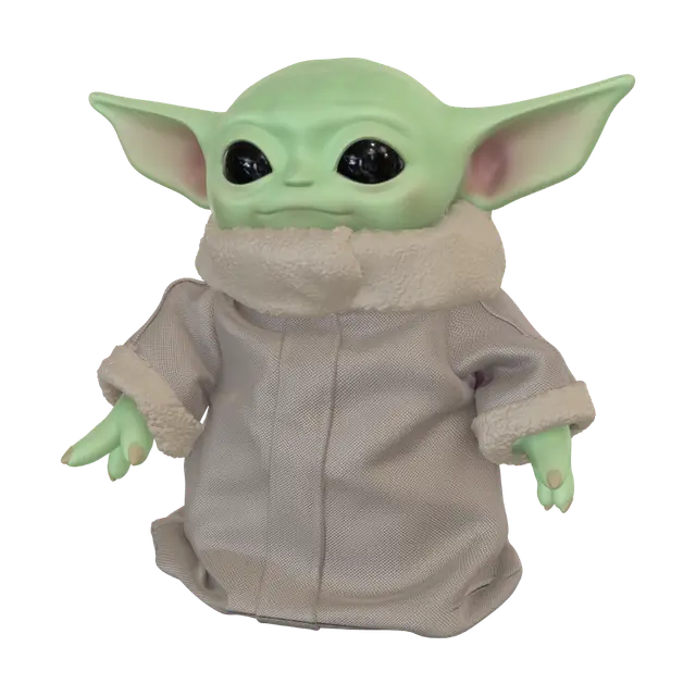 Grogu in a Cozy Coat 3D model, vytvořený pomocí AI