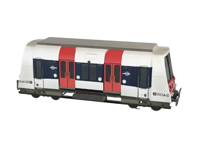 3D model for Paris Metro Train at Platform