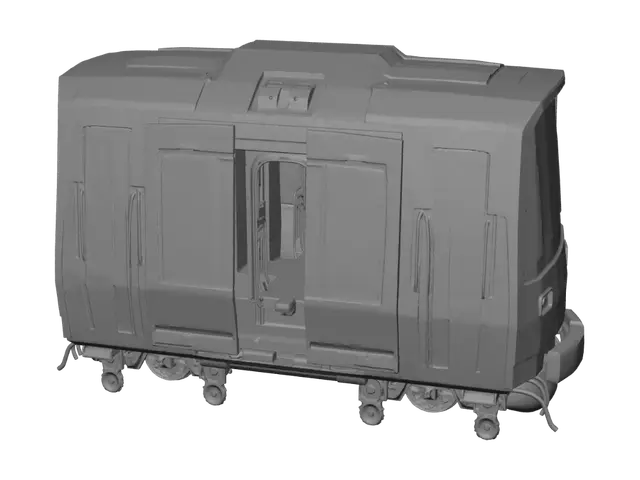 3D model for Teal subway at platform