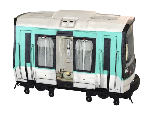3D model for Teal subway at platform