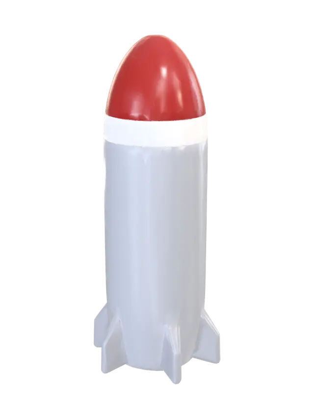Rocket - Launch 3D model, vytvořený pomocí AI