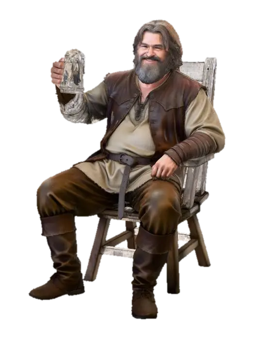 tavern drunkman - Beer 3D model, vytvořený pomocí AI
