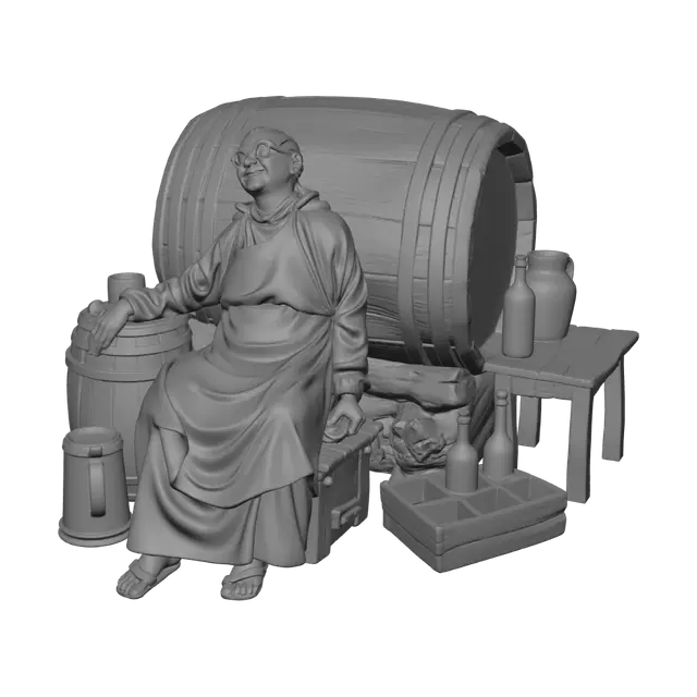 3D model for Monk by the Barrel