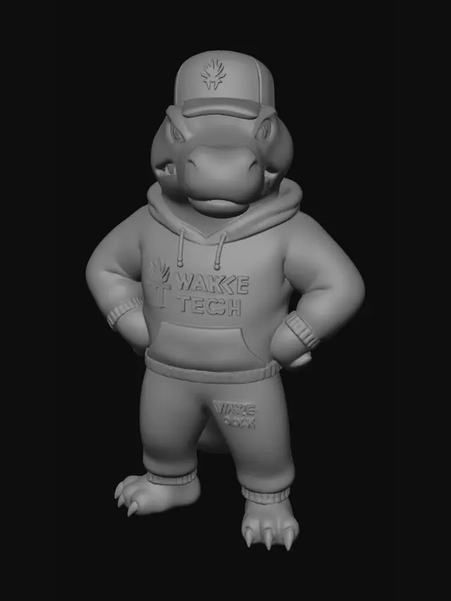 3D model for Wake Tech Crocodile Mascot