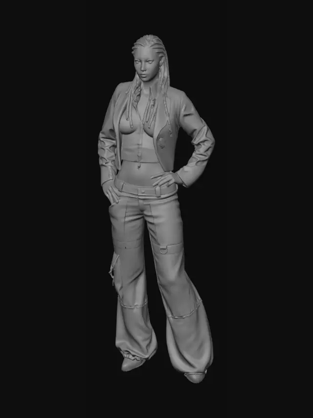 3D model for Braided Rebel in Silver