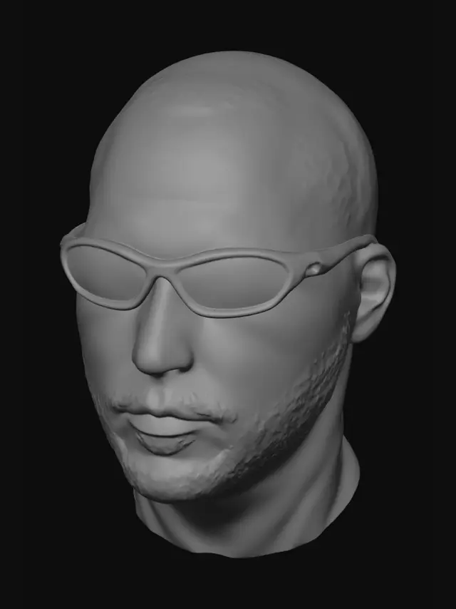 3D model for Selfie in a Car with Sunglasses