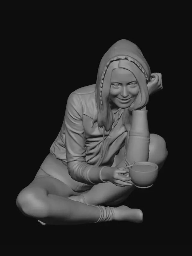 3D model for Cozy Hoodie Coffee Moment