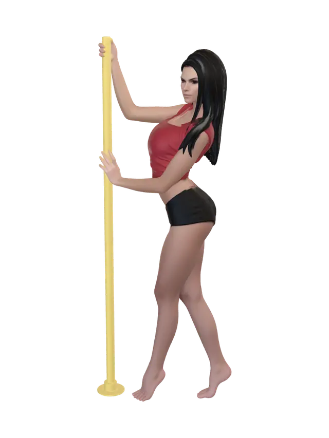 3D model for Pole Dance Studio Pose