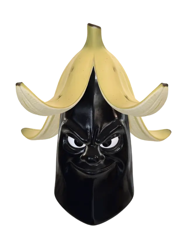 banana_head_3d - Facialexpression 3D model, vytvořený pomocí AI