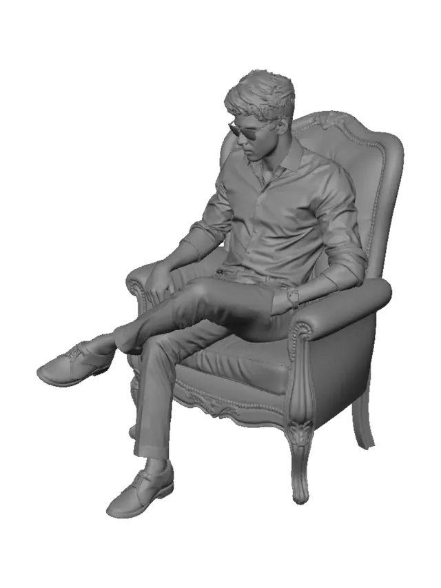 3D model for Confident Gentleman in Shades
