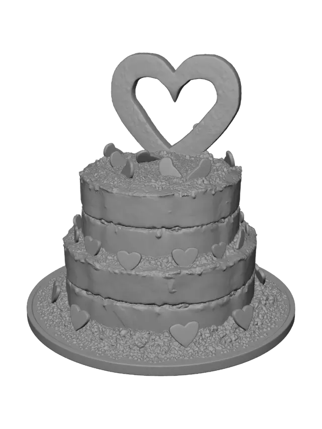 3D model for Valentine Heart Cake