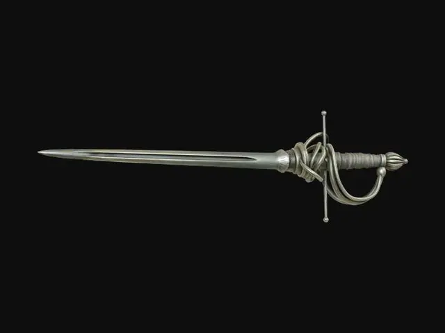 3D model for Ringed Hilt Dagger
