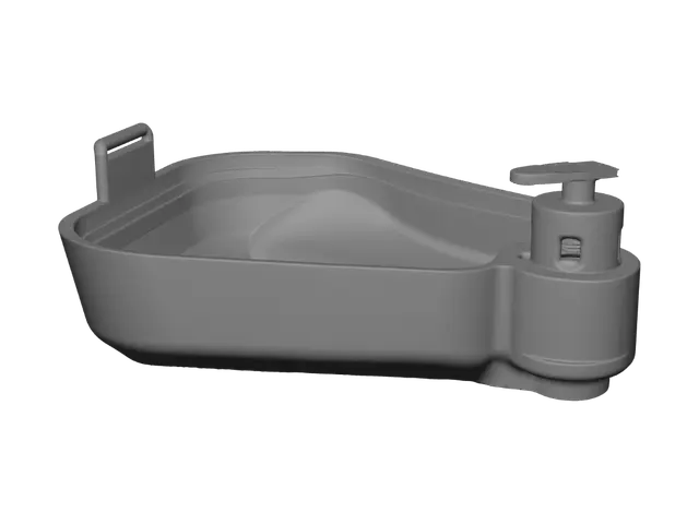 3D model for Black plastic cap with clip
