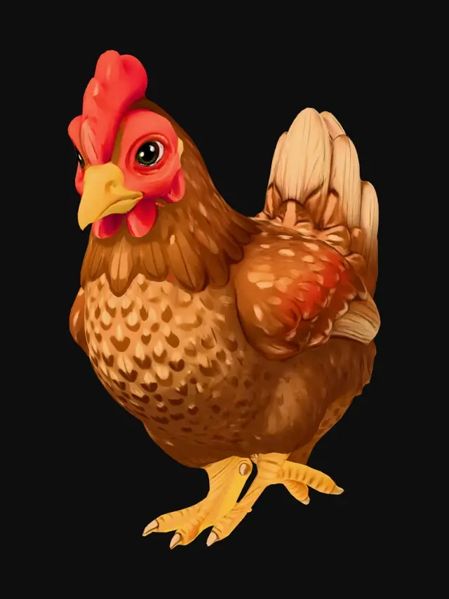 3D model for Rustic Brown Hen