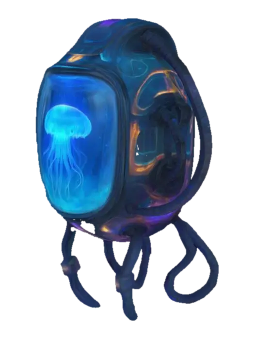 3D model for Neon Jellyfish Capsule