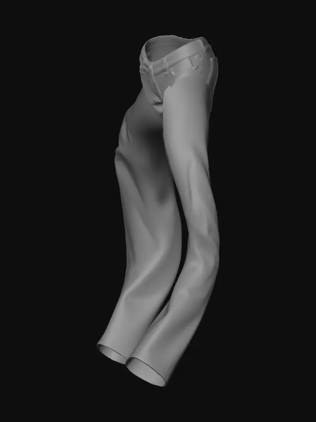 3D model for Indigo Denim Jeans